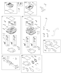 Cylinder Head Group Diagram and Parts List for 540477-0129-B5 400000 - 699999 Briggs and Stratton Engine